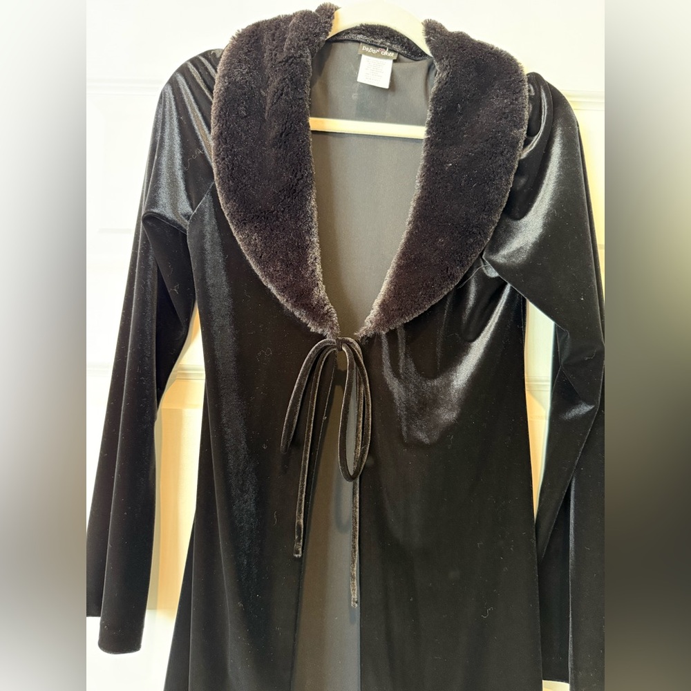 Paper Doll Black Coat with Faux Fur